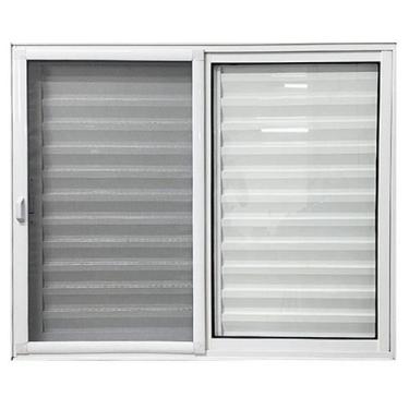 Imagem de Janela de Alumínio Veneziana 3 Folhas com Tela Mosquiteira 100x150 Bra
