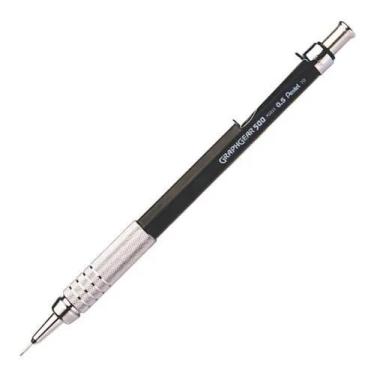 Imagem de Lapiseira 0,5mm Pentel Graphgear 500 cor Preto profissional - Congratu