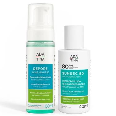 Imagem de Kit Pele Oleosa com Acne: Protetor Solar FPS 80 + Espuma Facial - Ada 