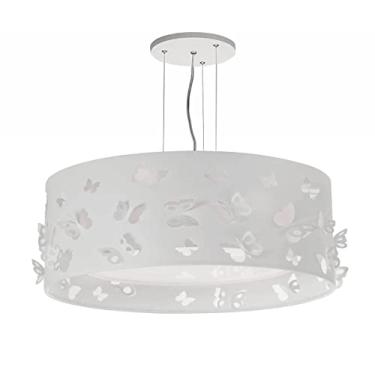 Imagem de LUSTRE INFANTIL PENDENTE BORBOLETAS DUPLO - 50X16 Cor: Branco