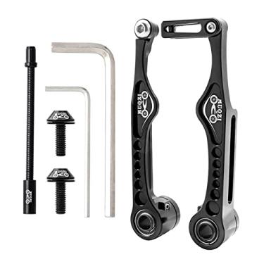 Imagem de YIJU Liga de alumínio Tração Linear V Freios Traseira Dianteira Ajuste Mountain Bike de BMX Pinças Peças de, preto 126x60,8mm