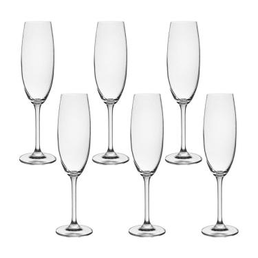 Imagem de Jogo com 6 Taças de Cristal Para Champagne 220 ml Gastro Bohemia