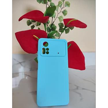 Imagem de Capa Case Capinha Aveludada Protege Camera Anti Impacto Xiaomi Poco X4 Pro 5g (AZUL CLARO)