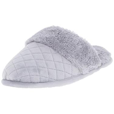 Imagem de Dearfoams Women's Velour Scuff Mule Pantufa, Sleet, Small5-6 M US