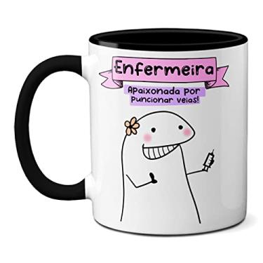 Imagem de Caneca Enfermeira Apaixonada Por Puncionar Veias! Presente (Preta)