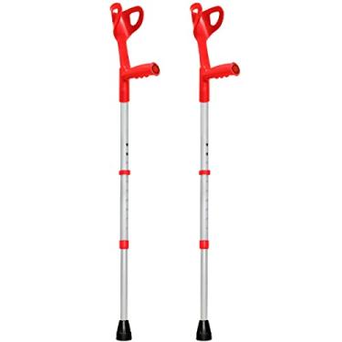 Imagem de Muleta Canadense Ortopédica De Alumínio Regulável Idoso 120kg Par Take Care (REGULÁVEL, VERMELHO) 2.0 unidade