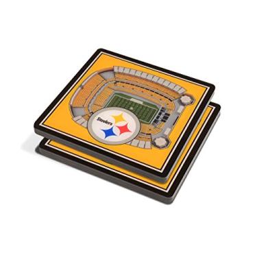 Imagem de Porta-copos YouTheFan NFL Pittsburgh Steelers 3D StadiumViews, 10 x 10 cm