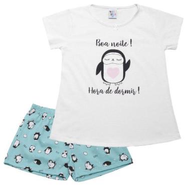 Imagem de Pijama Branco - Primeiros Passos Menina Meia Malha 42600-3 - Pulla Bul