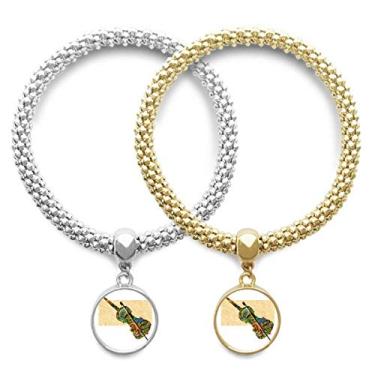 Imagem de DIYthinker Pôster de violino Rock Music Festival Lover Pulseira, pingente, joia para presente de casal