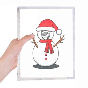 Imagem de Lenço de Natal boneco de neve Horus, caderno de galhos, folhas soltas, diário recarregável, papelaria