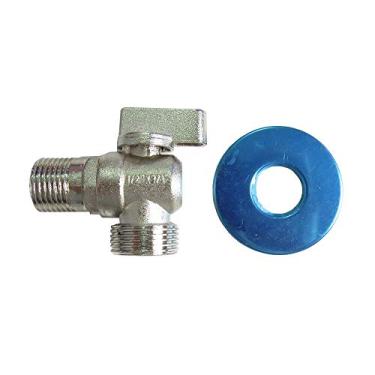 Imagem de Bestfer Registro Esfera para Máquina de Lavar Louça Tanque 1/2 x 3/4 em Zinco com Acabamento em Aço Inoxidável