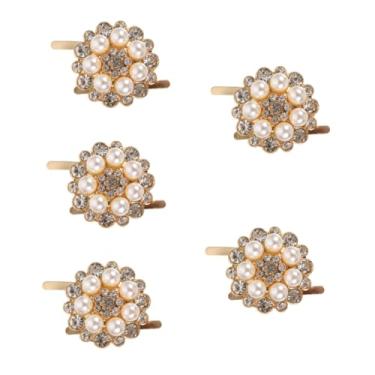 Imagem de SHERCHPRY 5 Unidades clipe de sapato de joias fivela de sapato floral decorações de noiva decorações de casamento ornamento decorações de cristal fivela de sapato de roupas decorar