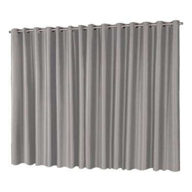 Imagem de Cortina Tecido Blackout Toque De Seda 3,00M X 2,60M - Cinza