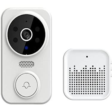 Imagem de Campainha de vídeo inteligente, câmera HD sem fio, detecção de movimento PIR, alarme IR, campainha de segurança, interfone Wi-Fi para casa, apartamento