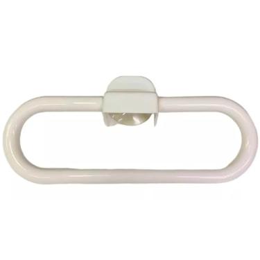 Imagem de Kit 2 Porta Toalha Branco Com Ventosa Multiuso Plástico 12cm