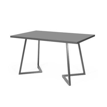 Imagem de Mesa de Jantar 4 Lugares Retangular 140x75 Industrial Rigo Preta - Straub Web