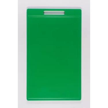Imagem de Tábua Placa De Polietileno Carnes 50x30 Espessura 10mm Canal (Verde)