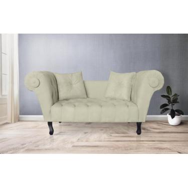Imagem de Namoradeira Recamier Sofá Decorativo 02 Lugares Dubai Corano Bege - LM