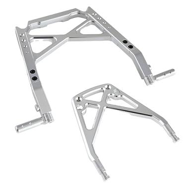 Imagem de CNC Aluminum U Front & Center Bumper Support Brace Mount for 1/5 RC Car HPI Baja 5B 5T SS 5SC Upgrade Part (Silver)
