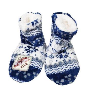 Imagem de Pantufa Bota Peluciada Antiderrapante Infantil - 5 a 10 anos - XCJ, MA