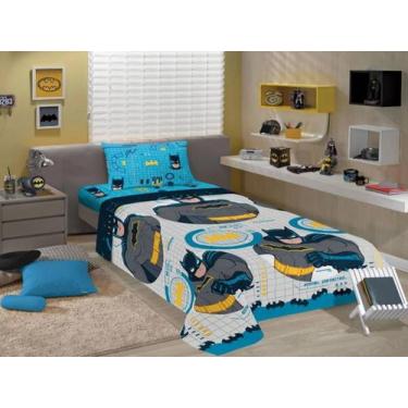 Imagem de Edredom Infantil Batman Masculino Solteiro Cobertor Personagem - Leppe