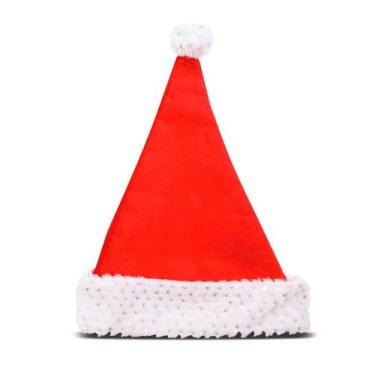 Imagem de Gorro Papai Noel c/ Lantejoula Prata - Vermelho/Branco - 40 cm x 30 cm