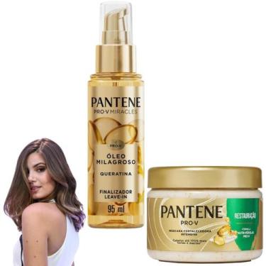 Imagem de Kit Pantene Óleo Milagroso Queratina Mascara Hidratação Nutrição Resta