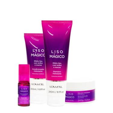 Imagem de Kit Lowell Liso Mágico Home Care Oil (4 produtos)