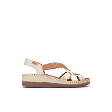Imagem de Pikolinos Sandálias Plataforma de Couro CADAQUES W8K, Marfil, 38 BR