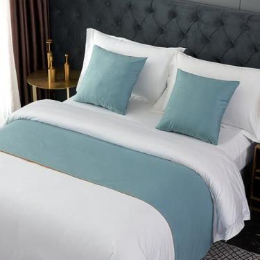 Imagem de Cama, corredor, lenço, colchas, luxuoso, confortável, cor sólida, corredores e cachecóis, liso, simples, proteção de cama, hotéis, decoração de casa, Queen, toalha de cama king size, capa de