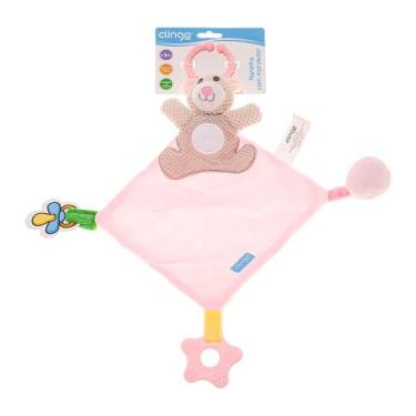 Imagem de Naninha Urso Rosa com Mordedor e Suporte para Chupeta - Germanhärt