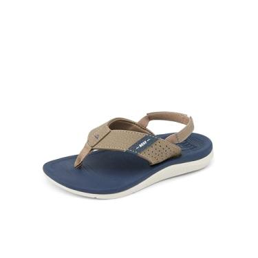 Imagem de Reef Chinelo Little Santa Ana para meninos, Azul-marinho/cáqui, 17