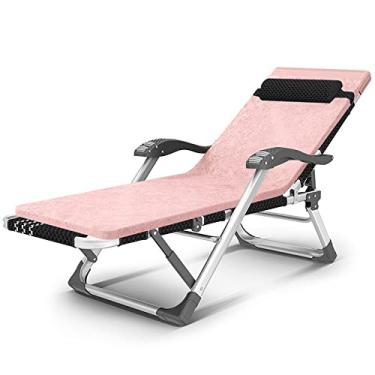 Imagem de Cadeira de jardim espreguiçadeira acolchoada reclinável ajustável - Encosto ajustável em 5 posições, 52 cm de largura - almofada de látex