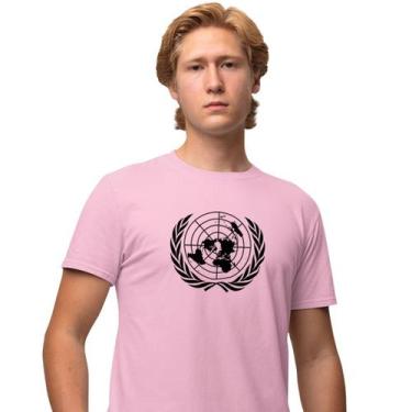 Imagem de Camisa Camiseta Masculina Estampada ONU 100% Algodão Fio 30.1 Penteado