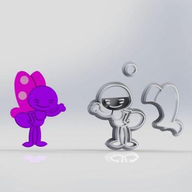 Imagem de Cortador Galinha Pintadinha Borboleta Mod 2 Tamanho 6cm