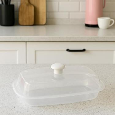 Imagem de Porta Pão Forma Bolo Acrílico Com Tampa (Transparente)