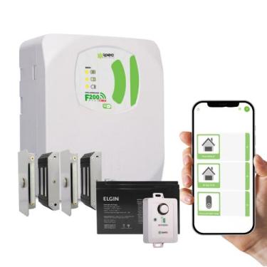 Imagem de Fonte Carregador F200 Wifi Botoeira Sem Fio Alarme Bateria - Ipec