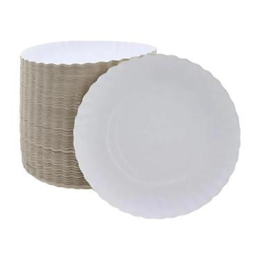 Imagem de Prato de papelão branco numero 2 15cm c/100 unidades - RB2