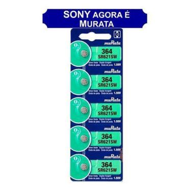 Imagem de 5 Baterias Sony 364 Sr621 Orig. Ag1 Lr620 Lr621 Lr60 Relógio