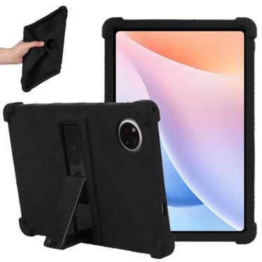Imagem de Hoibon Capa para tablet DOOGEE Tab A9 Plus, capa para tablet DOOGEE Tab A9 Pro Plus de 10,9 polegadas, de silicone macio, à prova de choque, com suporte (preta)