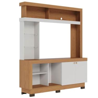 Imagem de Estante Painel para TV 50 Pol Minas C05 Freijó/Off White - Mpozenato, 