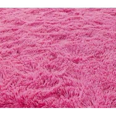 Imagem de Tapete Peludo 3,00 x 2,00 Grande Felpudo Para Sala e Quarto(Pink)