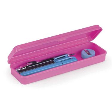 Imagem de Estojo Plástico Plus Neon Rosa