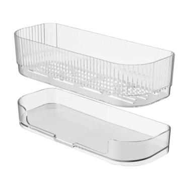 Imagem de DimyFew Organizador de pia de cozinha com bandeja de drenagem rápida, escorredor de pia, organizador de