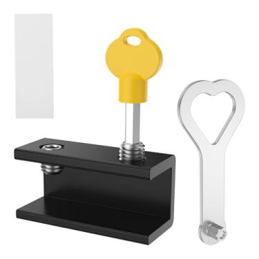 Imagem de XDINGYY Fechaduras de janela deslizantes barras de segurança de janela de aço inoxidável travas de alta segurança proteção eficaz parafusos de segurança fixador de trava firme para quarto