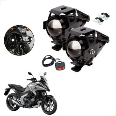 Imagem de Kit Farol de Milha LED U5 Moto Honda NC 750X 2015 Super Brilho 6000K -