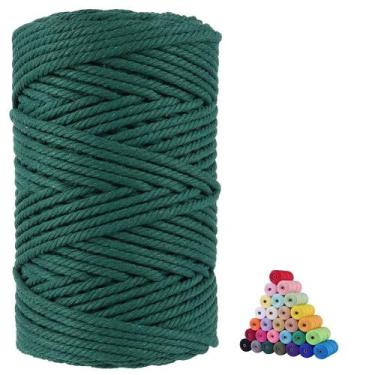 Imagem de Cabo de linha virado para 5 mm x 100 m, corda de macramê de algodão na