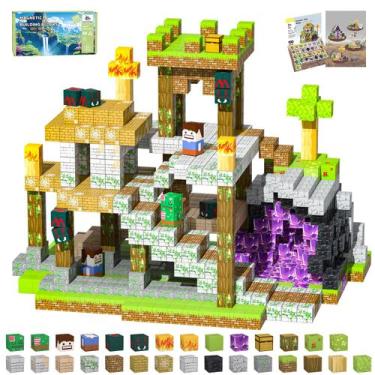 Imagem de Brinquedo STEM com blocos magnéticos SSAWER 100PCS para crianças a par