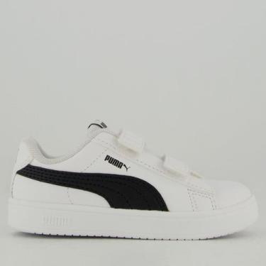 Imagem de Tênis Puma Rickie Classic V Infantil Branco e Preto, 21