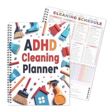 Imagem de Agenda de limpeza Adhd para adultos e adolescentes, agenda de limpeza e organização de TDAH, agenda de limpeza e lista de verificação, lista de cadernos, diário, semanal, mensal para casa, agenda